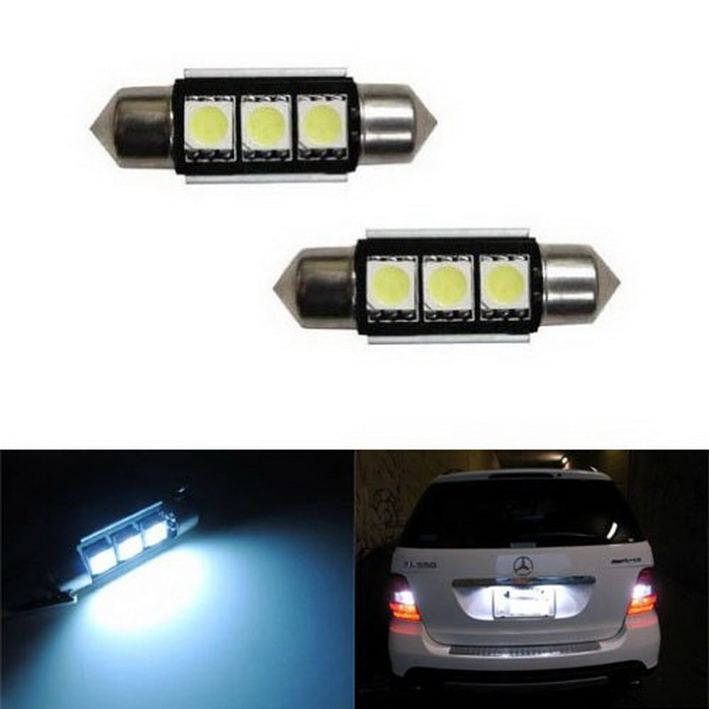 Xenon White 6418 C5W Error Free LED Bulbs For Euro Car License Plate Lights