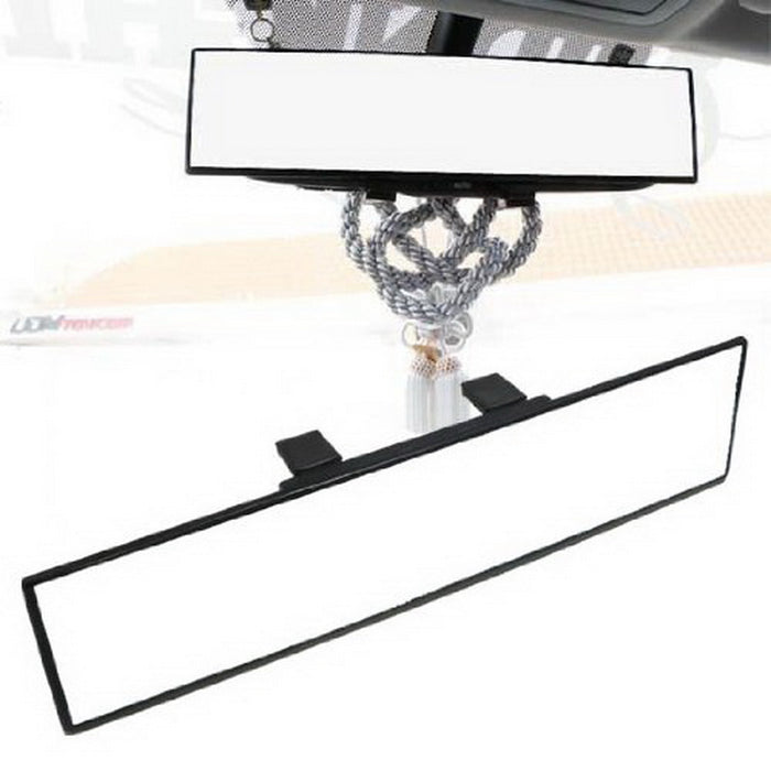 JDM 300mm Wide Flat Interior Clip On Rear View Mirror, Fit Car SUV Truck RV