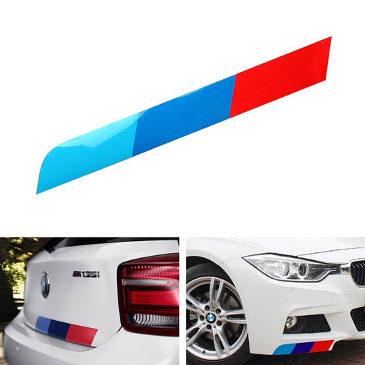 (1) 17"x2" Reflective M-Colored Stripe Decal Sticker For BMW Exterior Cosmetic