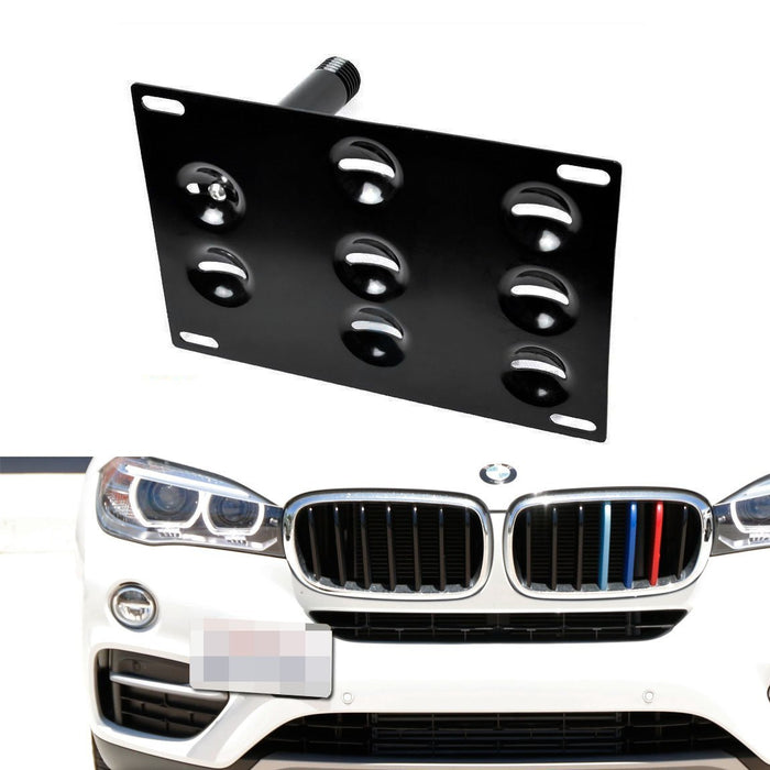 Front Bumper Tow Hook License Plate Bracket Mount Holder For BMW X1 X3 X4 X5 X6