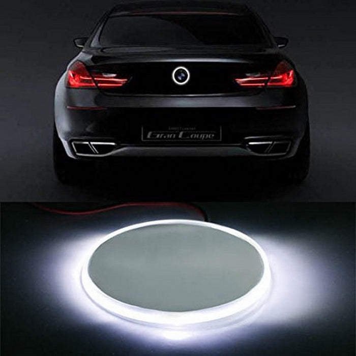 (1) 82mm Xenon White Emblem LED Background Light For BMW 1 3 5 7 Series X3 X5 X6