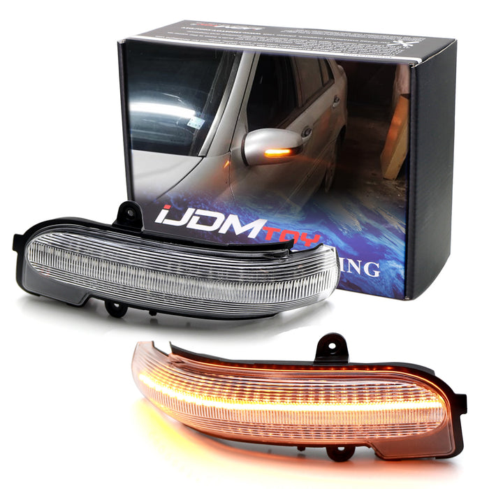 Clear Dynamic Sequential Blink LED Side Mirror Lights For Mercedes W203 C-Class