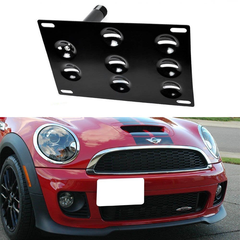 Front Bumper Tow Hook License Plate Mount Bracket Holder For MINI Cooper 02-14