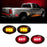 (4) Smoked Lens LED Fender Bed Side Marker Lights (Amber + Red) For Chevy GMC