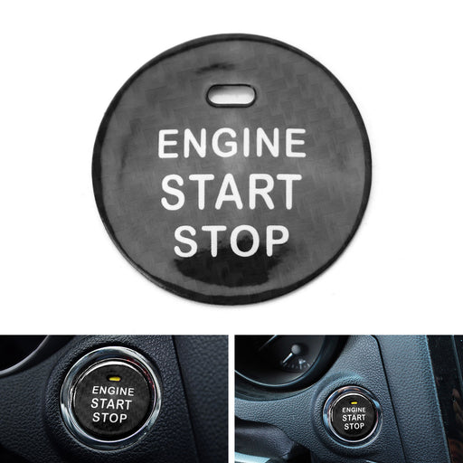 Black Real CarbonFiber Engine Push Start Button For Subaru BRZ Crosstrek WRX STI