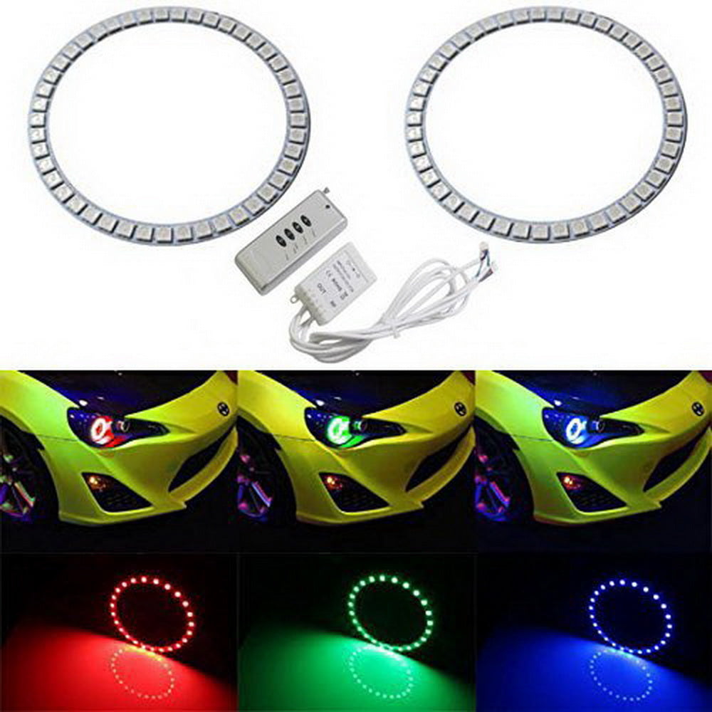 RGB Multi-Color LED Angel Eyes Halo Rings Kit For Scion FRS Subaru BRZ Headlight