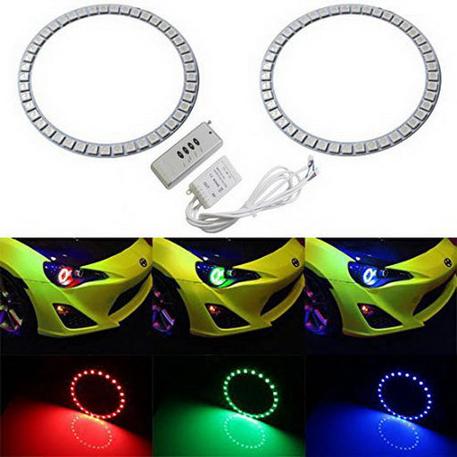 RGB Multi-Color LED Angel Eyes Halo Rings Kit For Scion FRS Subaru BRZ Headlight