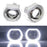 3.0" H1 Bi-Xenon Projector Lens DTM Square LED Halo Ring Shrouds For Headlights