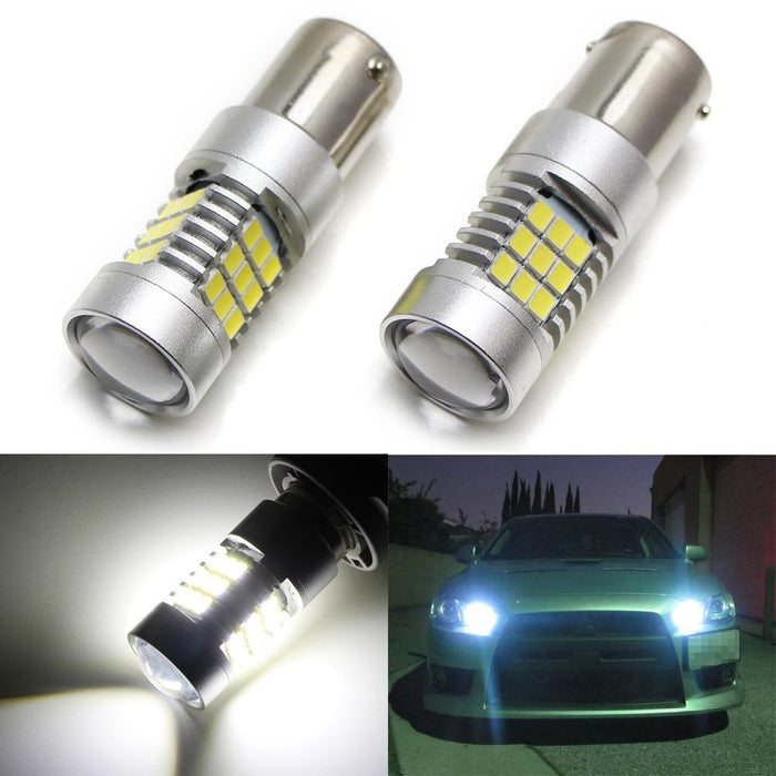 (2) Xenon White 30-SMD 1156 7506 LED Bulbs For Turn Signal, Backup DRL Lights