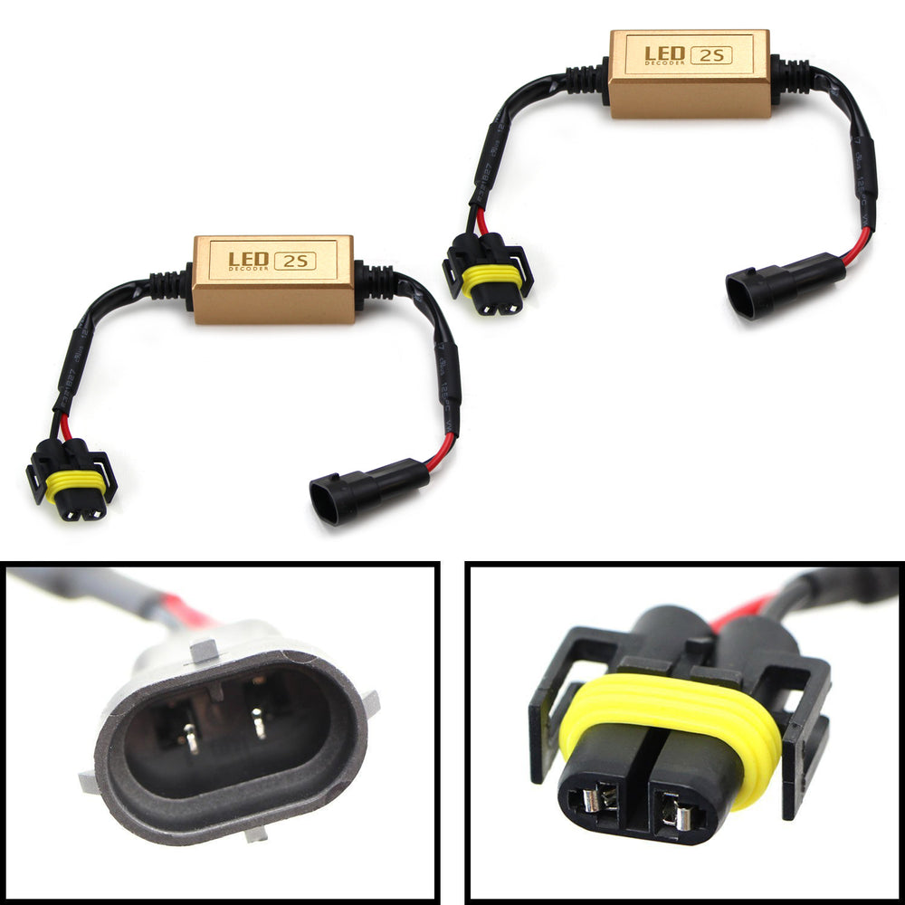 H11 H8 LED Headlight Canbus Error Free Anti Flicker Resistor Canceller Decoders