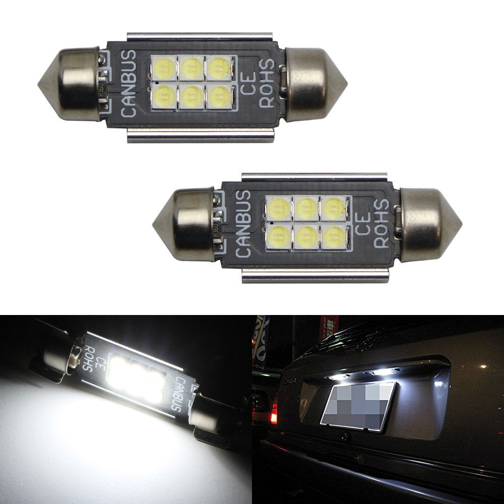 High Power White 6418 C5W Error Free LED Bulbs For Euro Car License Plate Lights