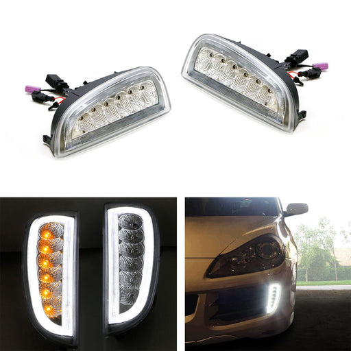 Clear Switchback LED Daytime Running Light/Turn Signal For 07-10 Porsche Cayenne