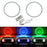 RGB Multi-Color LED Angel Eyes Halo Rings For 2007-up Toyota FJ Cruiser Headlamp