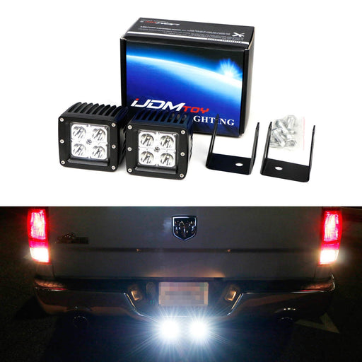 40W LED Pods w/ Backup Tow Hitch Bracket/Wiring For 03+ Dodge RAM 1500 2500 3500