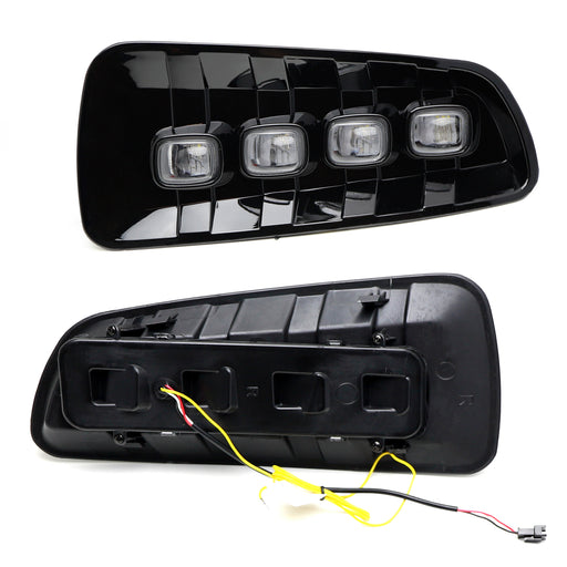 White/Amber Sequential Switchback LED DRL Fog Light Kit For 2010-14 Ford Raptor