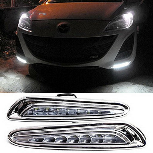 Direct Fit White LED Daytime Running Lights DRL For 2010-13 Mazda3 Mazdaspeed3