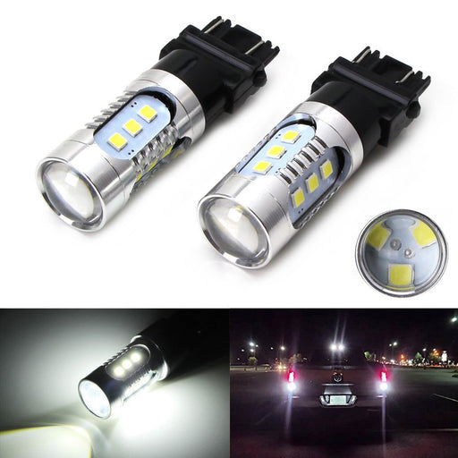 (2) Xenon White 15-SMD 3156 3157 LED Bulbs For Turn Signal, Brake, Backup Lights