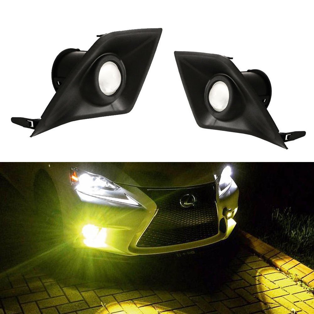 Direct Fit JDM 15W Projector Yellow LED Fog Light Kit For 14-16 Lexus IS F-Sport