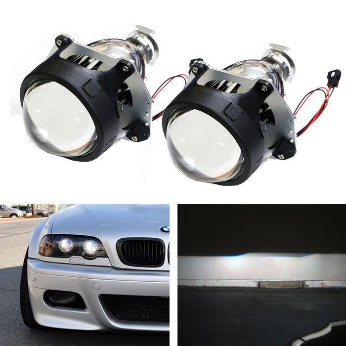 2x 3.0" H1 Bi-Xenon Projector Lens For Custom Headlights HID Conversion Retrofit