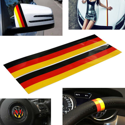 2pc 9" Euro Color Stripe Decal Stickers For Car Exterior or Interior Decoration