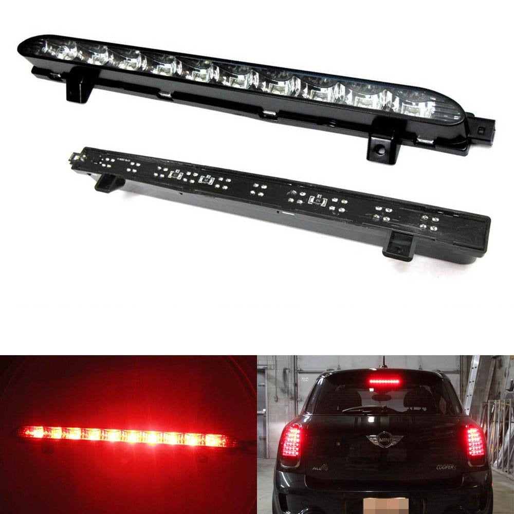 Smoked Chrome Lens Red 10-LED High Mount 3rd Brake Light For 2007-14 MINI Cooper