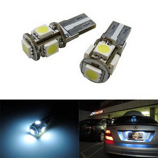 Xenon White 5-SMD Error Free LED Bulbs For Euro Car Parking Eyelid Lights