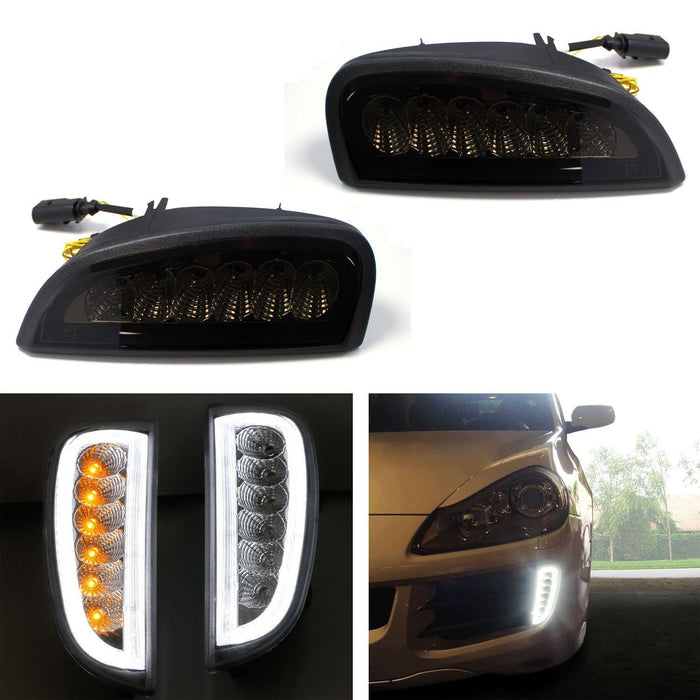 Smoked Lens Switchback LED Daytime Running Light/Turn Signal For 2007-10 Cayenne