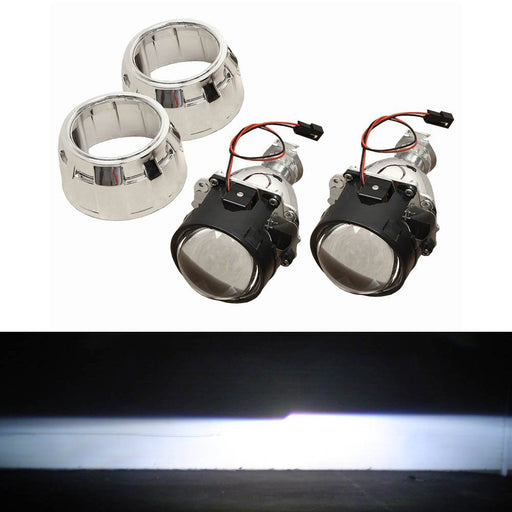 Mini 2.5" H1 Bi-Xenon HID Projector Lens + Shroud For Headlight Retrofit DIY Use