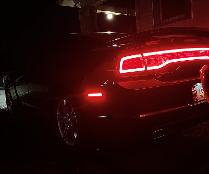 OE-Spec Amber/Red Lens Full LED Built-In Side Markers For 08-14 Dodge Challenger