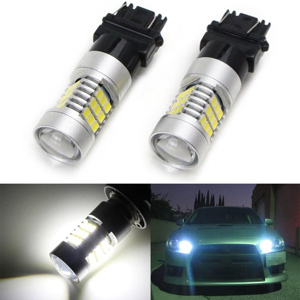 (2) Xenon White 30-SMD 3156 3157 LED Bulbs For Turn Signal, Backup DRL Lights