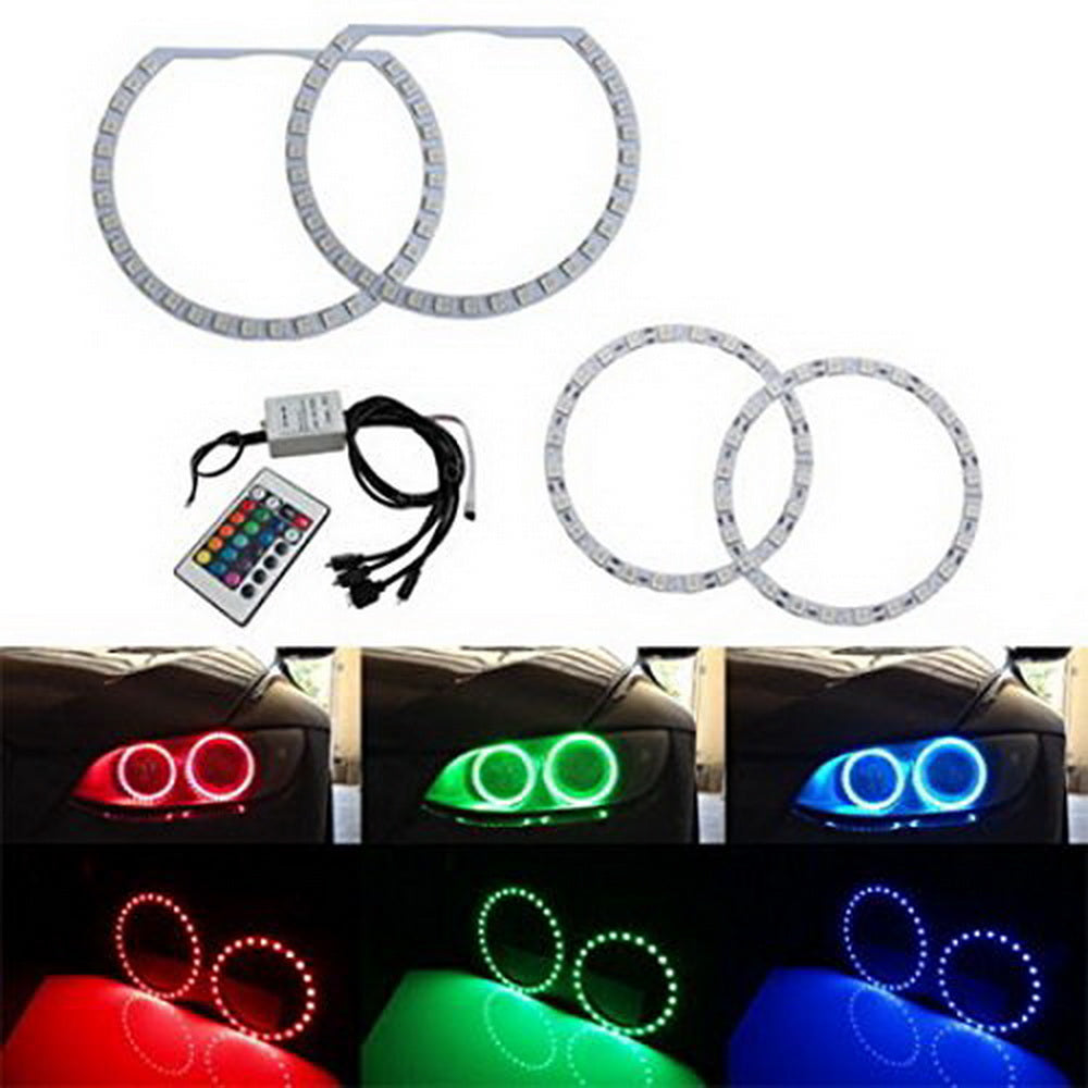 Xenon Headlight RGB 7-Color LED Angel Eyes Kit For BMW 07-13 E82/E88 1M 1-Series