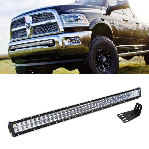 40" Lower Bumper Hidden LED Light Bar Kit w/Bracket Wire For 03-18 RAM 2500 3500