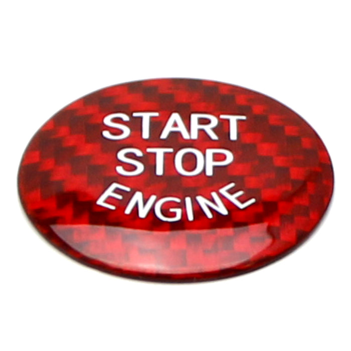 Red Carbon Fiber Engine Push Start Button Cover For BMW 1 2 3 4 5 7 X Series