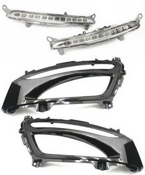 KSpeed 12-LED Daytime Running Light DRL Lamps For 2011-13 Kia Optima K5 w/ Bezel