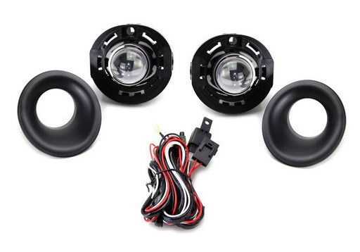 Projector Lens Fog Lights w/ White LED Bulbs, Bezel, Wiring For 15-22 Challenger