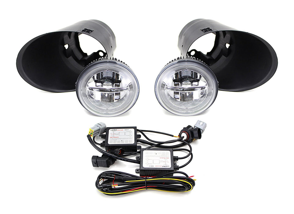 LED Halo Ring Daytime Running Lights/Fog Lamps w/ Bezels Wiring For 07-13 Tundra