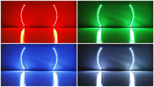 ( ) Style RGB Multi-Color LED Angel Eye Halo Rings For Camaro Challenger Mustang