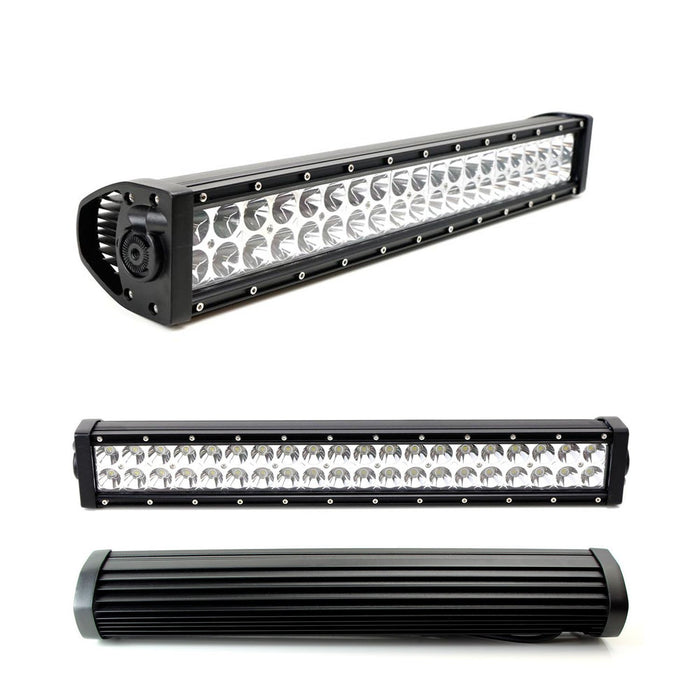 120W 20" LED Light Bar w/ Front Grille Bracket, Wirings For 07-17 Jeep Wrangler