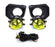 Complete Yellow Lens Fog Light Kit w/Bezel Covers Wiring For 16-up Toyota Tacoma