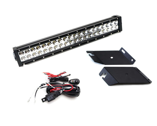 120W 20" LED Light Bar w/ Hood Mount Bracket, Wirings For 07-17 Jeep Wrangler JK