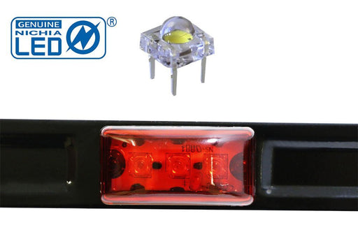 14" Red 3-Lamp Truck/Trailer ID LED Light Bar For Ford F150 F250 Dodge RAM, etc