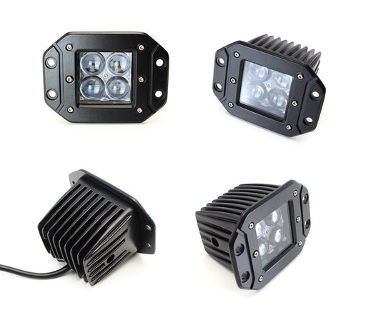 Flush Mount 4D Projector LED Pod Lights For Truck Jeep Off-Road Fog or Backup