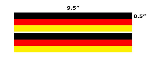 2pc 9" Euro Color Stripe Decal Stickers For Car Exterior or Interior Decoration