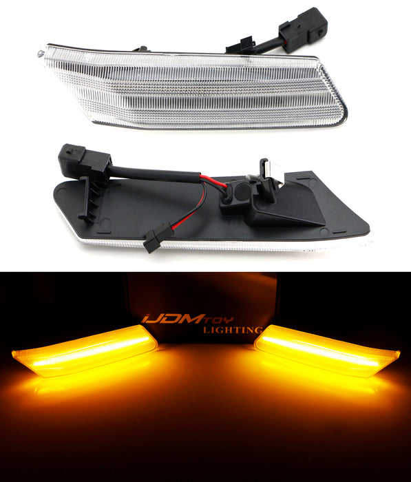 Clear Lens Amber LED Side Marker Light Kit For Porsche 06-12 Cayman/Boxster, etc