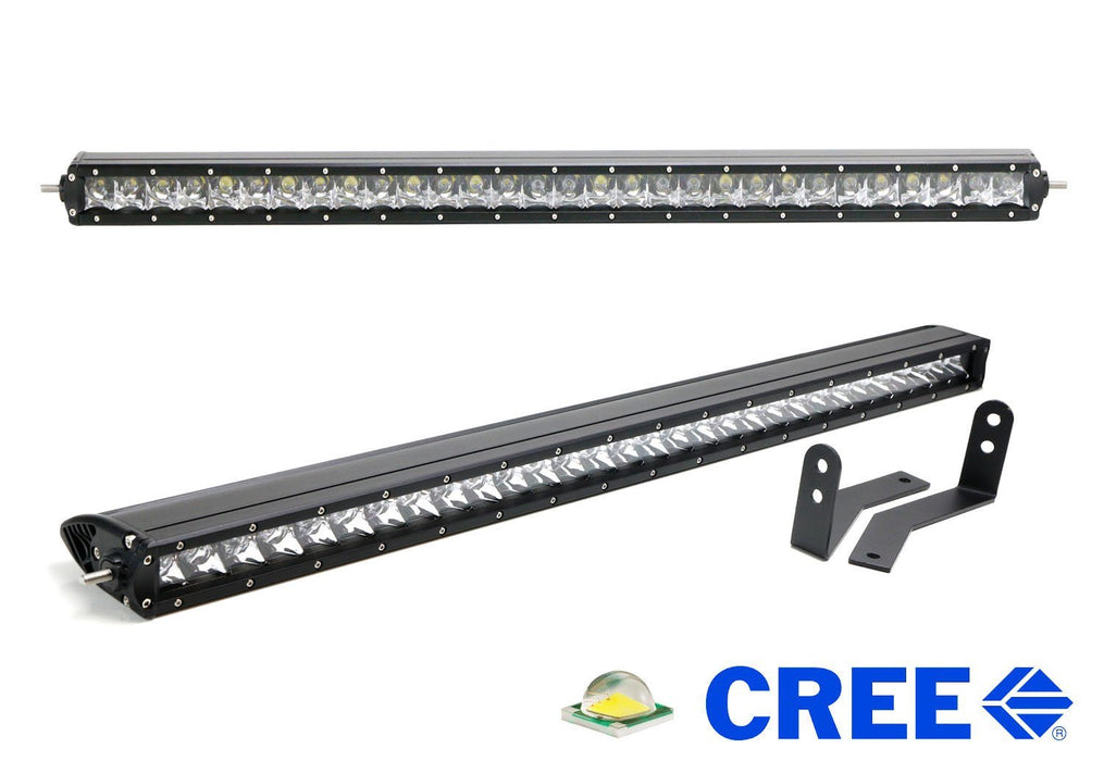 150W 30" LED Light Bar w/Center Grill Hidden Bracket/Wirings For 09-14 Ford F150