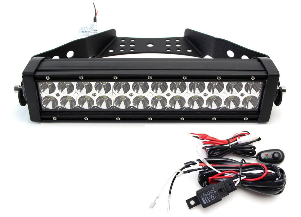 72W 14" LED Light Bar w/Handlebar Mounting Bracket, Wiring For ATV UTV Dirt Bike