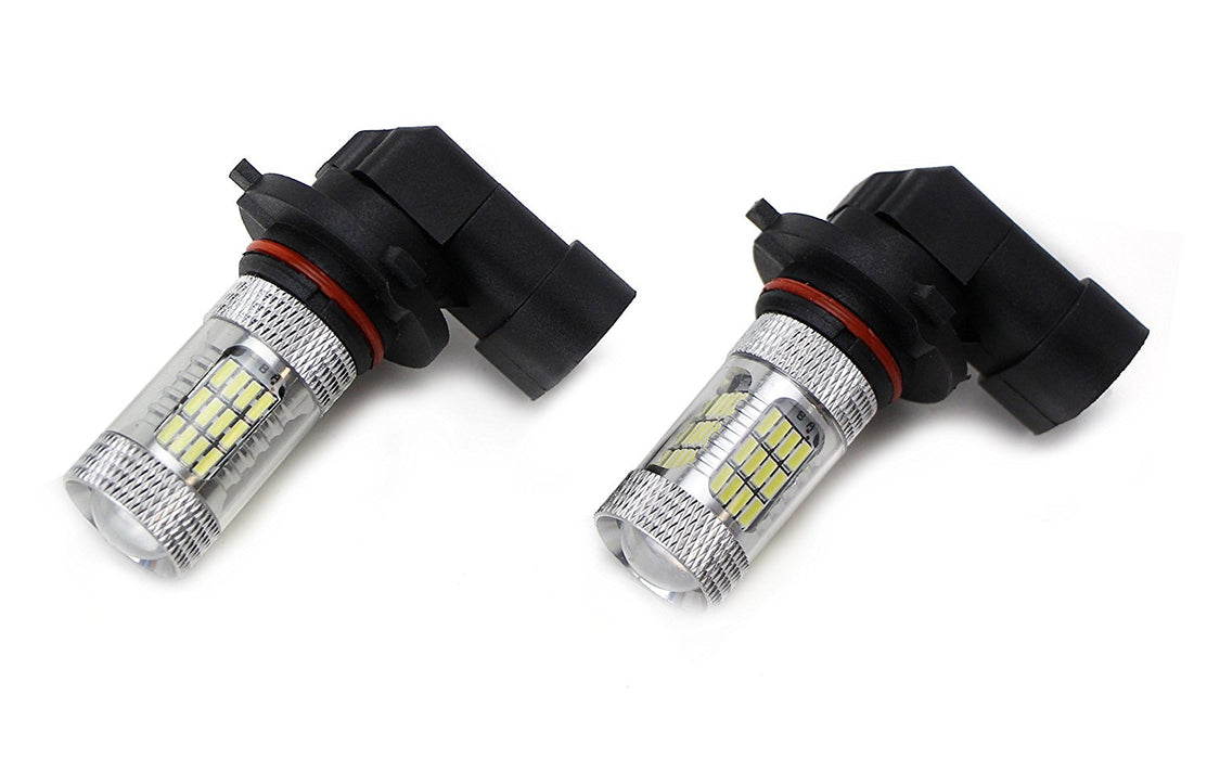 X-Bright White 52-SMD 9145 H10 LED Bulbs w/ Reflector Mirror Design Fog Lights