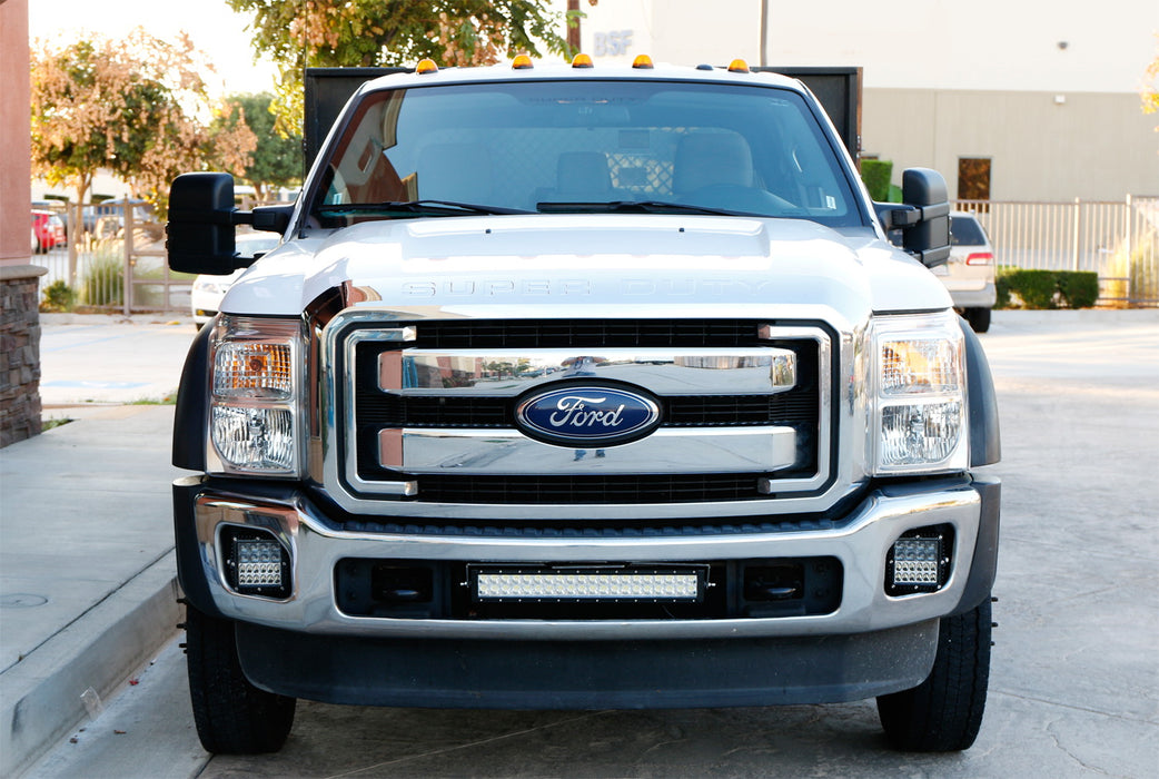 White/Amber 120W LED Ligth Bar w/ Bumper Bracket, Wirings For 2011-16 F250 F350