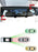 JDM Blue Glass 300mm Wide Curve Clip On Rear View Mirror w/Anti-Glare Blue Tint