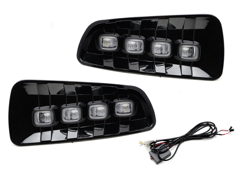 White/Amber Sequential Switchback LED DRL Fog Light Kit For 2010-14 Ford Raptor